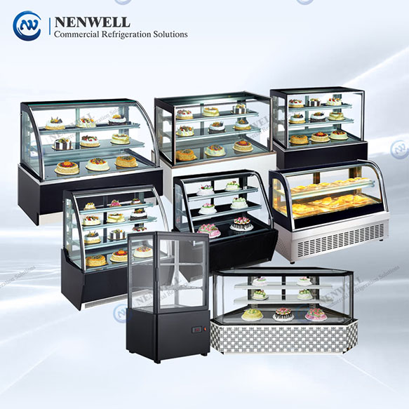 freestanding glass bakery case